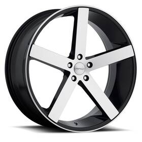Cavallo Clv-c52085blank 35bm 20x8.5 Clv-c-5 Gloss Black And Machined Wheel Blank 35mm