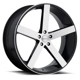 Clv-c52085blank Cavallo 35bm 20x8.5 Clv-c-5 Gloss Black And Machined Wheel Blank 35mm