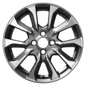 Cci Alyhs080u45 For Honda Fit 15-18 Double 5-spoke Black 16x6 Alloy Factory Wheel Remanufactured