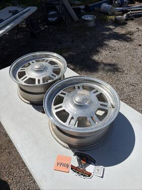 Centerline 4x108 4x4.5 4-108 4-4.5 Thruster 15 Inch 4 Lug Wheels Mag Pair Center Cap Honda Trike Motortrike