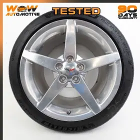 09596911 Chevrolet 06-10 Corvette C6 19 X 10j Rear Wheel Rim Tire Assembly Chrome 3 Oem
