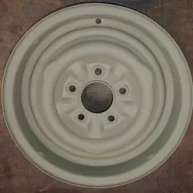363925 Chevrolet 1957 Pass Car Oem Steel Rim Wheel Blasted Primed 14 Inch X5 My#2436b