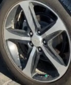 560-05687 Chevrolet 2021 Equinox Oe Wheel 19x7-1/2 5 Spoke Opt Sn7 With Black