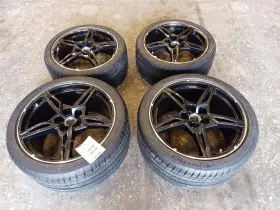 560-14007b Chevrolet Front And Rear 5-spoke Painted Black Wheels From A 2022 Corvette C8 8838271