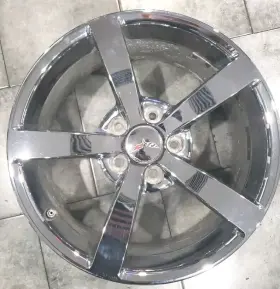 95973140 Corvette 08-12 C6 Front Wheel Rim Chrome Aluminum 5 Spoke 18x8.5 2430-s