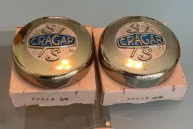 29229 Cragar 2 Gold Nos Ss S/s Center Caps Read Video