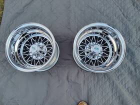Cragar Rim-15x10 2 Vintage Weld Wheels Star Wire 30 Spoke Wheels. 15x10 Unilug