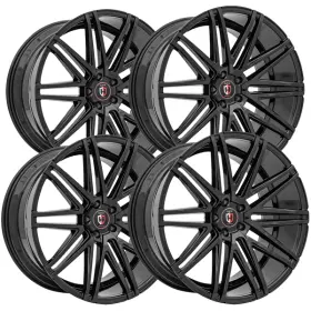 C48-20901143573blk Curva Set Of 4 C48 20x9 5x4.5 Inch 35mm Gloss Black Wheels Rims 20