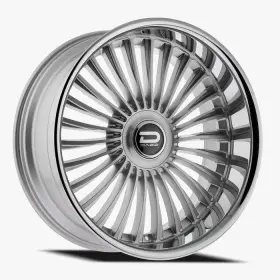 D104249008p0022 Dazz Merlot D104 24x9 5x120.7/5x127 Et0 Gloss Silver Brush/chrome Ss Qty Of 1