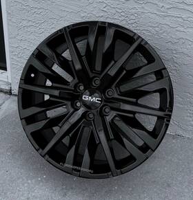 Denalipro 22412895 Gloss Black Gmc Sierra Denali Style Wheels Set 22x9 Inch Fits 2021 1500