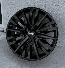 22412895 Denalipro Gloss Black Gmc Sierra Denali Style Wheels Set 22x9 Inch Fits 2021 1500