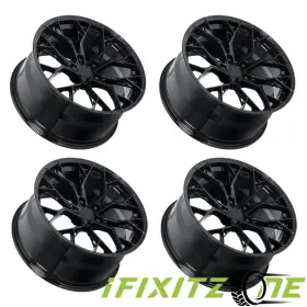 Aria-28545gb Dolce 4 X Aria Gloss Black Wheels 5x120 20x8.5 28et High Performance Rims