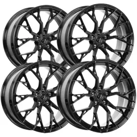 Aria-98545gb Dolce Performance Set Of 4 Aria 19x8.5 5x120 28mm Gloss Black Wheels Rims