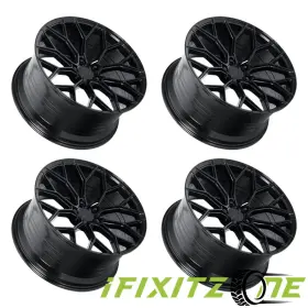 Pista-28552gb28 Dolce 4 X Pista Gloss Black Wheels 5x112 20x8.5 28et Mesh Spokes Rims