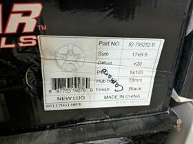 Drag 92-795252b 17 9.5 92 Star Bracket Racer Gm Gloss Black - Camaro Pair