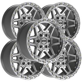 Dropstar Trail Series 602ms-7906800 Set Of 5 602ms 17x9 6x135/6x5.5 Inch 0mm Silver Wheels Rims