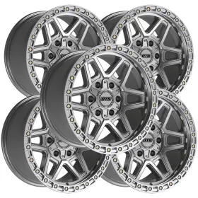602ms-7906800 Dropstar Trail Series Set Of 5 602ms 17x9 6x135/6x5.5 Inch 0mm Silver Wheels Rims