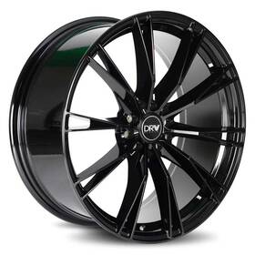 Drw Wheels D23-177510h3873b D23 17x7.5 38 5x100 73.1 Black Rims Set Of 4