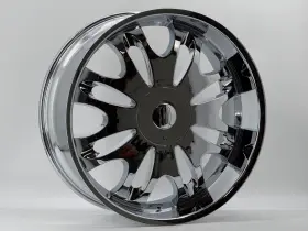 809-2410-6135-35-87c Eco Wheel 24 Inch Wheels Style 809 24x10 Chrome Finish 6 Lug 6x135 Et 35 #91
