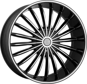 Elr034-24914b Elure 22 Inch Black Machined Velocity V11 5x108 5x114.3 38 Wheels Rims 034