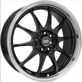 Enkei 409-770-12bk For J10 17x7 Matte Black Wheel With Machined Lip 5x100/114.3 Bolt Pattern
