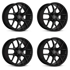 531-880-1240bk Enkei 4x Xm-6 Wheels 18x8 / 5x120 Et 40 Cb 72.6 Gloss Black