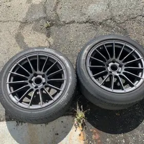022826o Enkei Rs05-rr Tyres 17x9 15 5x114.3 Pair. #022826o