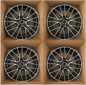21p-gbmf-ms-5x130 Euro Design 21 Inch Rims Fit Porsche Taycan 2020 2021 2022 2023 2024 2025 Wheels 21x9.5/11 New