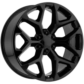 59090276502 Factory Reproductions Replica Fr59 Snowflake 20x9 6x5.5 Inch 27mm Gloss Black Wheel Rim 20