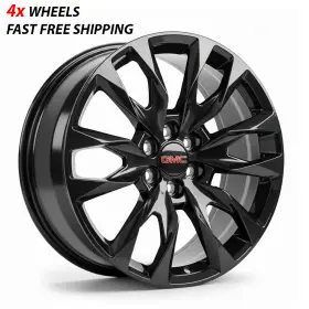 229-1107 Factoryfitwheels 22 Inch Gmc Sierra Yukon Wheels 6x139.7 Denali 1500 Gloss Black Set Of 4 Rims 22x9