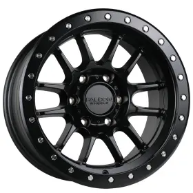 T7-7983-12-mbk Falcon 1 T7 17x9 -12 6x139.7 / 6x5.5 Matte Black With Ring And Silver Bolts