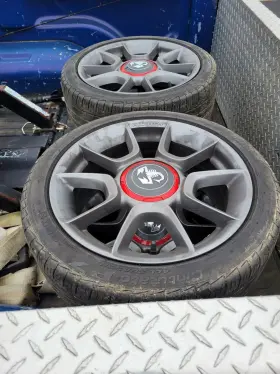 51830198 Fiat 16 Inch Genuine 500 595 Abarth 4x98 Alloys Wheels Set