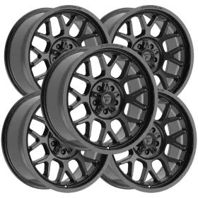 Fa17-189052739q00b Fittipaldi Off-road Set Of 5 Fa17b 18x9 5x5 Inch /5x5.5 0mm Gloss Black Wheels Rims