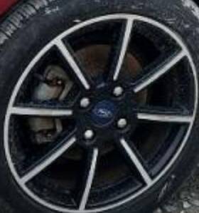 Ford 560-10009 2016 Fiesta Oe Wheel 16x6-1/2 8 Spoke Machined Face Black Background