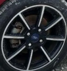560-10009 Ford 2016 Fiesta Oe Wheel 16x6-1/2 8 Spoke Machined Face Black Background