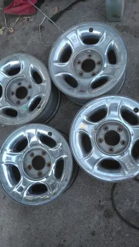 658009699-4 Ford 4 1992 F150 Truck 17 Inch 5 X 5.5 Lug Rims With Removable Chrome /no Center Caps