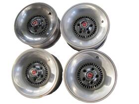 Ford D4oz-1130-h Set 4 1974 1975 1976 Torino Elite 15 Inch X6.5 Bright Finished Wheels With Caps