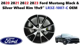 Lr3z-1007-c Ford 2020 2021 2022 2023 Mustang Black And Silver Wheel Rim 19x9 Inch