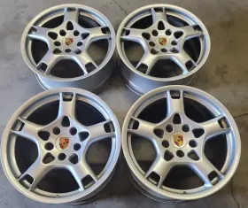 99736215607 Fuchsfelge 19 Inch Porsche 911 997/boxster/cayman 987 Oem Staggered 997362