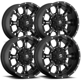 D51720008245 Fuel Set Of 4 D517 Krank 20x10 8x6.5 Inch -24mm Black/milled Wheels Rims 20