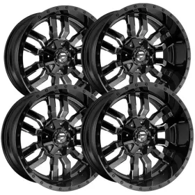 D59522201847 Fuel Set Of 4 D595 Sledge 22x12 8x180 -44mm Black/milled Wheels Rims 22 Inch
