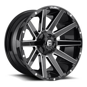 Fuel D61518902645 Contra D615 18x9 5x114.3/5x127 Offset -12 Gloss Black And Milled Qty Of 1