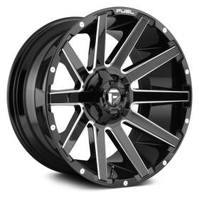 Fuel D61520001847 D615 Contra Wheels 20x10 -18 8x180 124.2 Black Rims Set Of 4