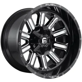 D62020002647 Fuel D620 Hardline 20x10 5x4.5 Inch /5x5 -18mm Black/milled Wheel Rim 20