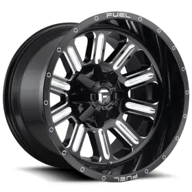 D62020901850 Fuel D620 Hardline 20x9 8x180 1mm Black/milled Wheel Rim 20 Inch