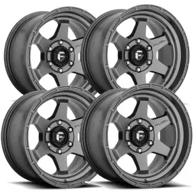 D66517908450 Fuel Set Of 4 D665 Shok 17x9 6x5.5 Inch 1mm Gunmetal Wheels Rims 17