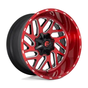 D69122209846-1n Fuel D691 Triton 22x12 -44 Candy Red Milled Wheel 6x135 6x139.7 Qty 1