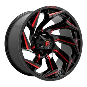 D75520902650 Fuel Reaction D755 20x9 5x114.3/5x127 Et1 Gloss Black Milled/red Tint Qty Of 4
