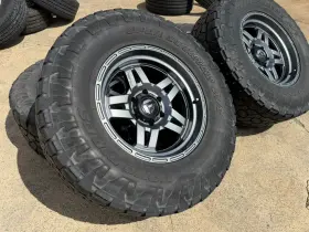 D80117858447 Fuel Set Of 4x 1pc D801 Oxide 18x9 6x139.7 1mm Matte Gunmetal Wheels -12mm