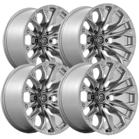 D80620001747 Fuel Set Of 4 D806 Flame 8 20x10 8x170 -18mm Platinum Wheels Rims 20 Inch